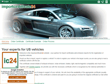 Tablet Screenshot of importcertificate24.com